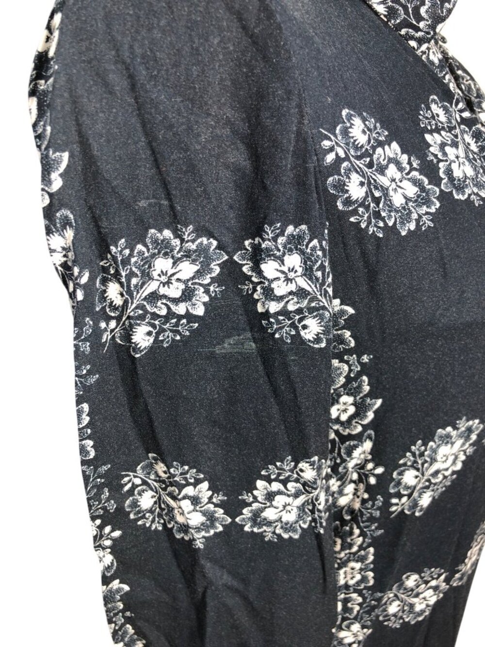 Hyacinth House Tuckernuck Floral Miller Dress Womens XS Navy Long Sleeve Maxi - Picture 15 of 16